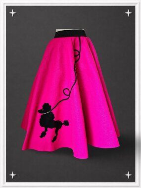 Vintage Annie’s Poodle Skirt + Malco Modes Crinoline Petticoat 2-Pc Set USA